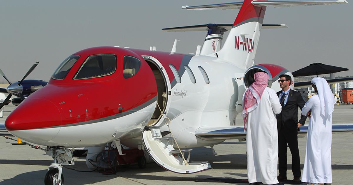 The 2018 MEBAA Show will feature a range of aircraft from light jets such as the HondaJet to large bizliners, such as the Boeing Business Jets debut of the 787-8.