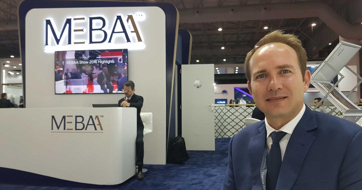 Richard Lineveldt, Gama Aviation managing director, Middle East at MEBAA 2018.