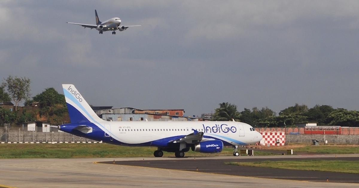 Indian low-fare airline IndiGo expects to install Gagan equipment on its entire fleet of more than 200 Airbus A320s by 2020. (Photo: Flickr: <a href="http://creativecommons.org/licenses/by-sa/2.0/" target="_blank">Creative Commons (BY-SA)</a> by <a href="http://flickr.com/people/kurushpawar" target="_blank">Kurush Pawar - DXB</a>)
