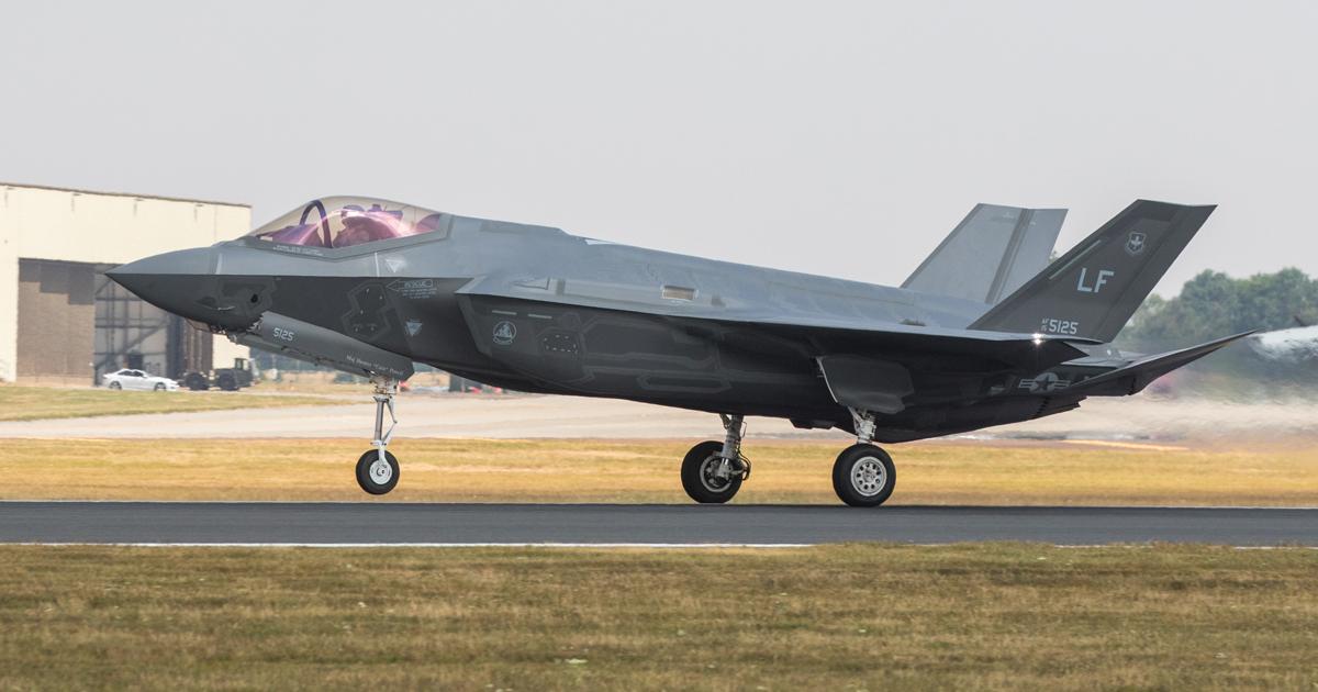 F-35As from the 56th Fighter Wing are commonly seen by the RSAF’s Peace Carvin II F-16 training detachment at Luke AFB, Arizona. (photo: Chen Chuanren)