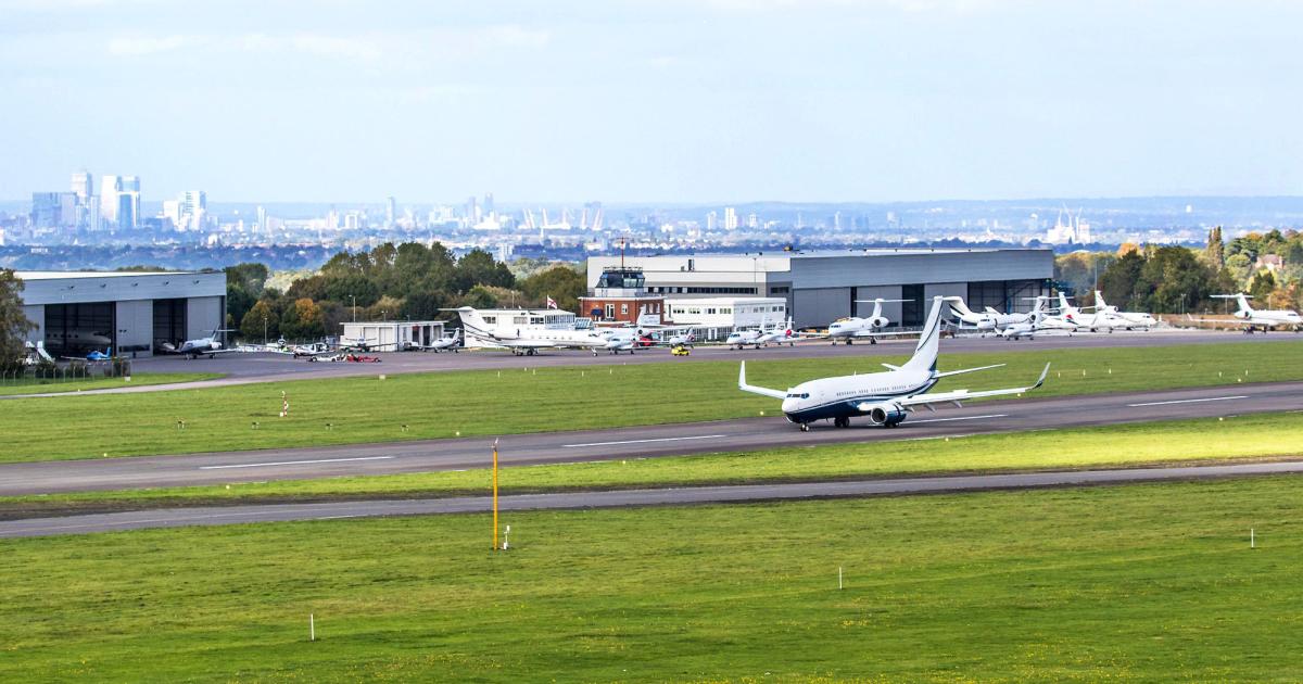 Business aircraft traffic at London Biggin Hill Airport climbed 12 percent last year, making it among the fastest-growing airports in Europe. This year, airport officials expect more growth. (Photo: London Biggin Hill Airport)