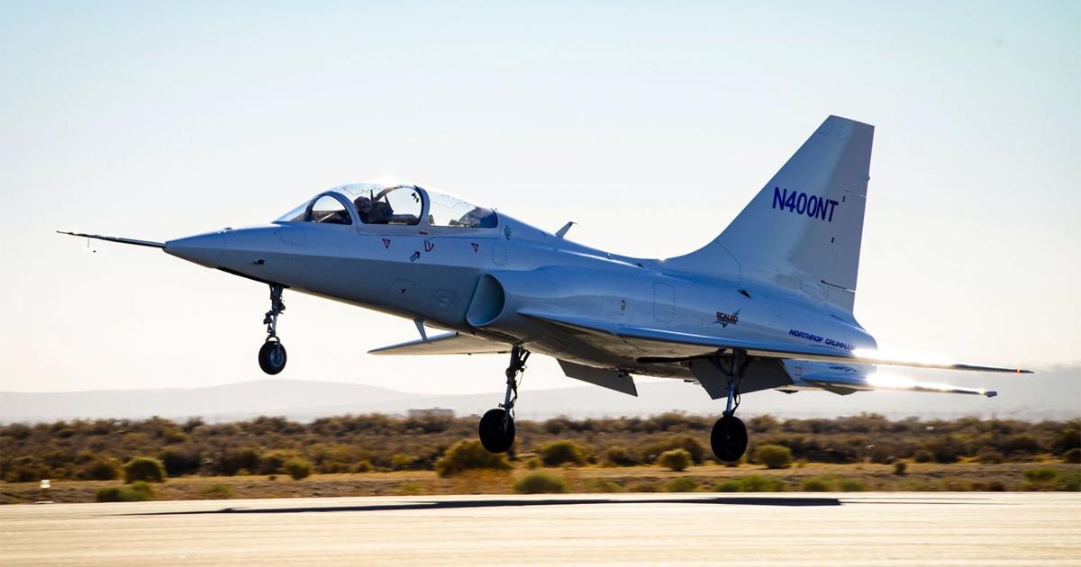 The Model 400 Swift is seen landing at Mojave after one of its seven flights. (photo: Scaled Composites)