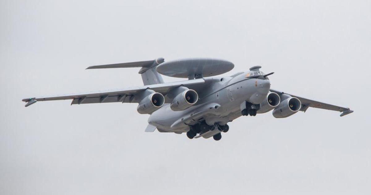 The first operational standard A-100 is seen during its first flight at Taganrog on February 8. (photo: Roselektronica)