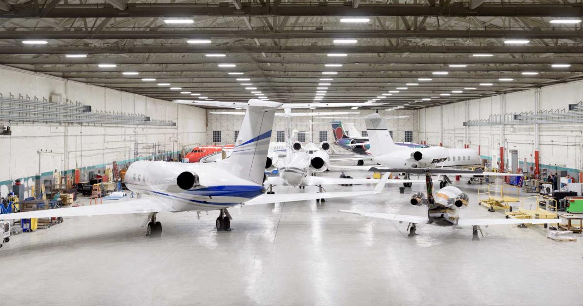 Clay Lacy Aviation's new MRO facility at Los Angeles-area Van Nuys Airport features a 66,000 sq ft hangar which can accommodate as many as 15 large cabin business jets at the same time. The location provides a full slate of maintenance and repair services along with AOG support throughout the southwest U.S.