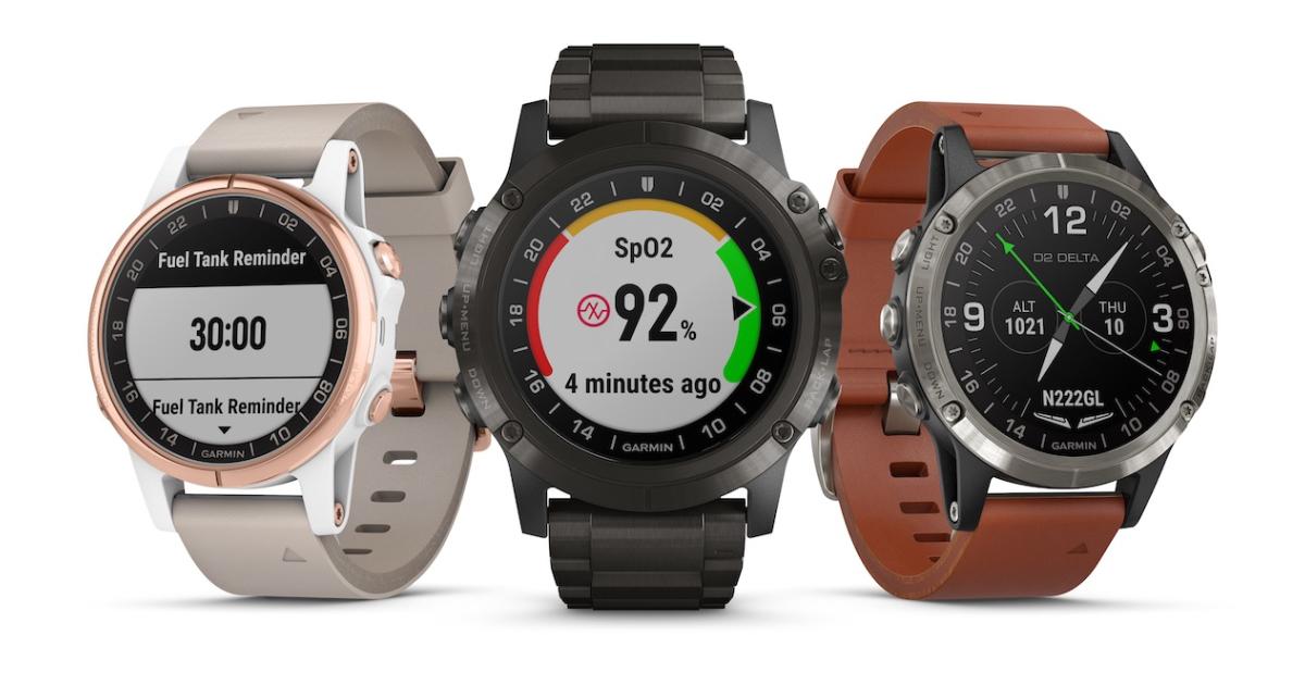Garmin's D2 Delta watches offer a variety of useful aviation features, including a pulse oximeter on the PX. (Photo: Garmin)