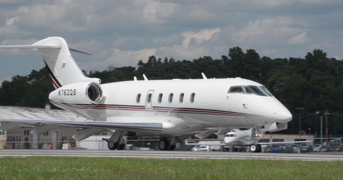 Bombardier's Challenger 350 has been a hot seller over the past few years, with 60 copies of the super-midsize business jet delivered last year, four more than in 2017. (Photo: Bombardier)
