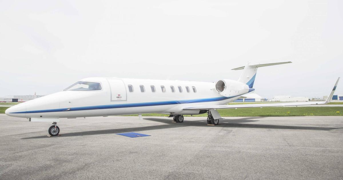 Skyservice has obtained approval for an STC to install the Satcom Direct Iridium-based DLU in the Learjet 45. 