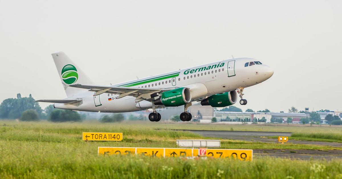 Berlin-based Germania has stopped all flights and applied for insolvency after failing to cover a "short-term liquidity problems." (Photo: Germania)