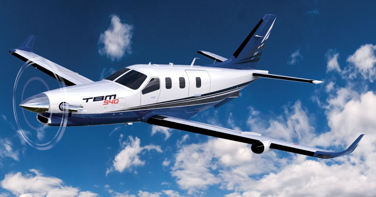 Daher's new TBM 940 will have an integrated autothrottle, automatic deicing system and cabin improvements. (Photo: Daher)