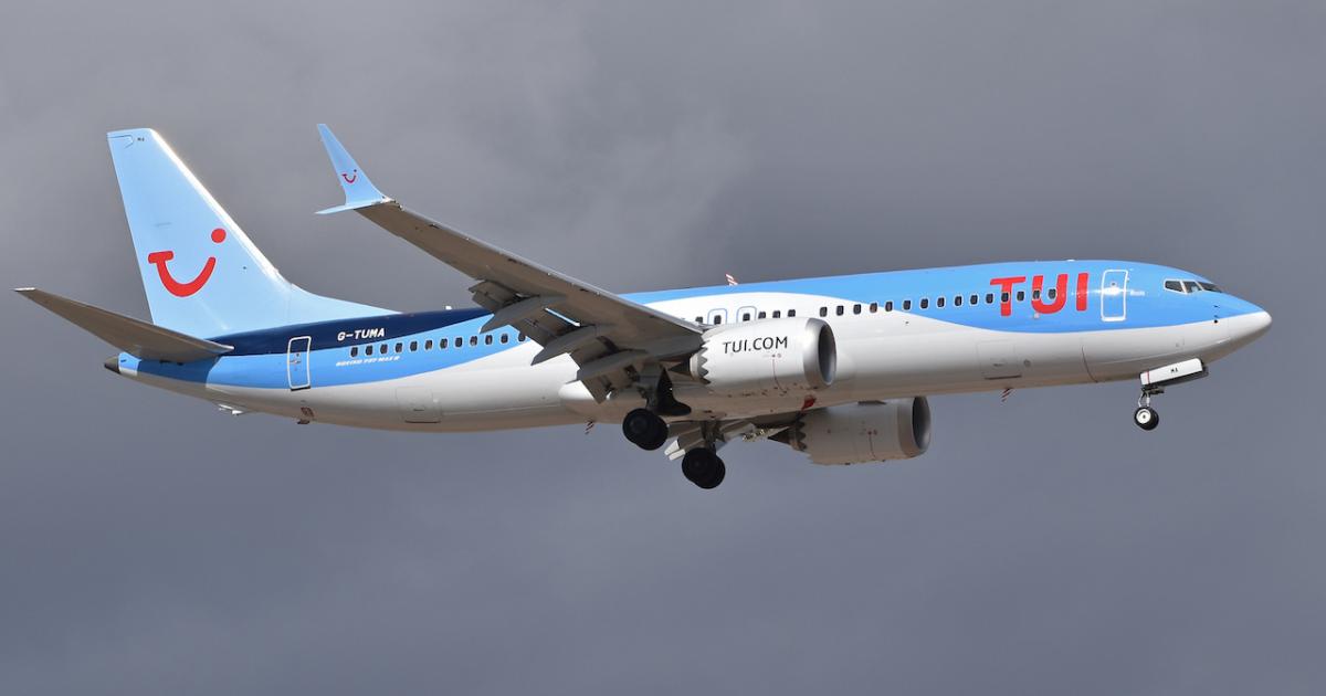 One of five TUI Boeing 737 Max 8s now grounded by the UK CAA and EASA approaches Tenerife South Airport on a flight from Manchester. (Photo: Flickr: <a href="http://creativecommons.org/licenses/by-sa/2.0/" target="_blank">Creative Commons (BY-SA)</a> by <a href="http://flickr.com/people/ajw1970" target="_blank">Hawkeye UK</a>) 