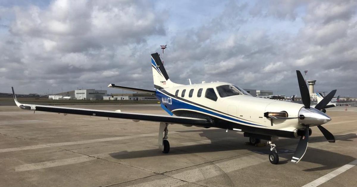 Two pilots flew a TBM 930 from White Plains to Paris in 8 hours and 35 minutes as they attempted a record in the C1e category (turboprop aircraft with a maximum takeoff weight under 13,200 lbs./6,000 kg).
