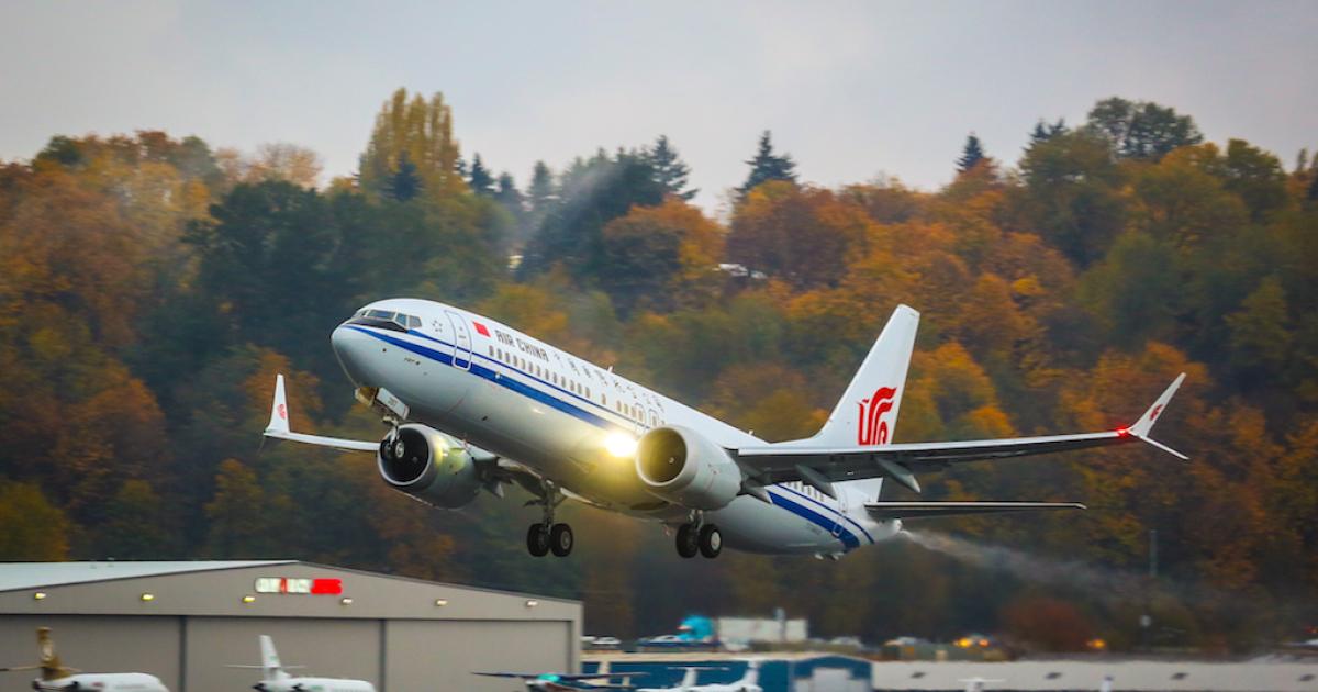 Air China had to ground all 15 of its Boeing 737 Max 8s as ordered by the Chinese CAA. (Photo: Boeing)