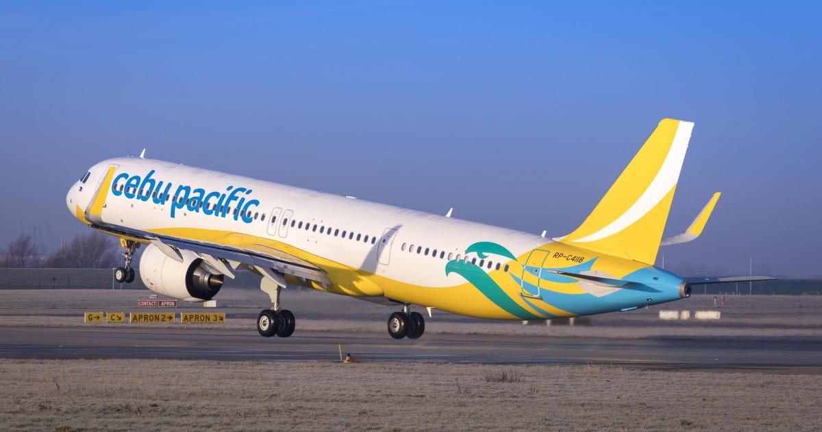 Cebu Pacific took delivery of its first Airbus A321neo in January. It plans to take four more along with another five leased A320neos by the end of the year. (Photo: Airbus) 