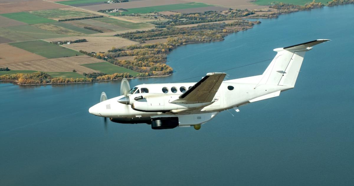 The Beechcraft King Air twin turboprop is a popular model for Avcon Industries' special mission modification work, the Kansas-based company says. (Photo: Avcon Industries)