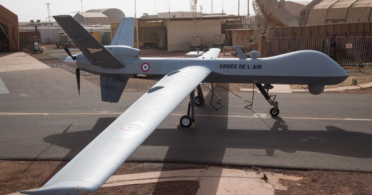 France's Reapers—currently only with an ISR capability—have been used intensively during French operations in the Sahel region of Africa. (photo: Hugues Gillot/ECPAD)
