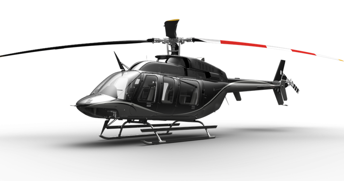 During the first quarter, Bell delivered a 407GXi to Shaanxi Helicopter in China, the first of an order for 100 of the light single from Shaanxi. (Photo: Bell) 