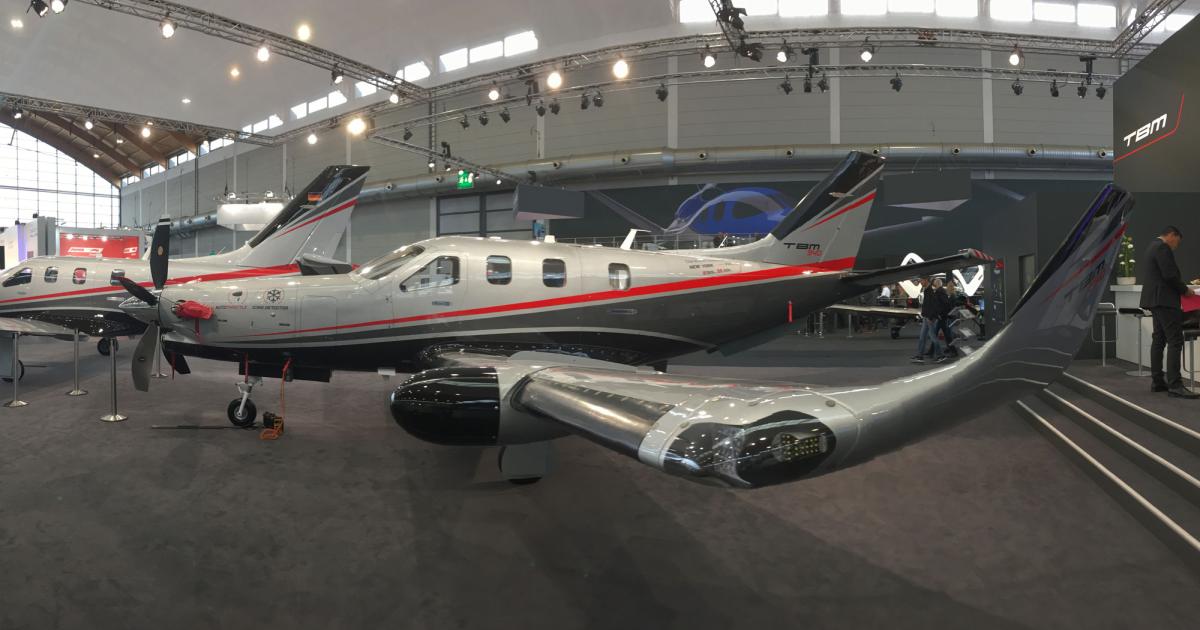 The TBM 940, which made its world debut this week at the Aero Friedsrichafen show, features an autothrottle and automatic icing detection system. This model is the ninth evolution of the TBM product line. (Photo: Daher)