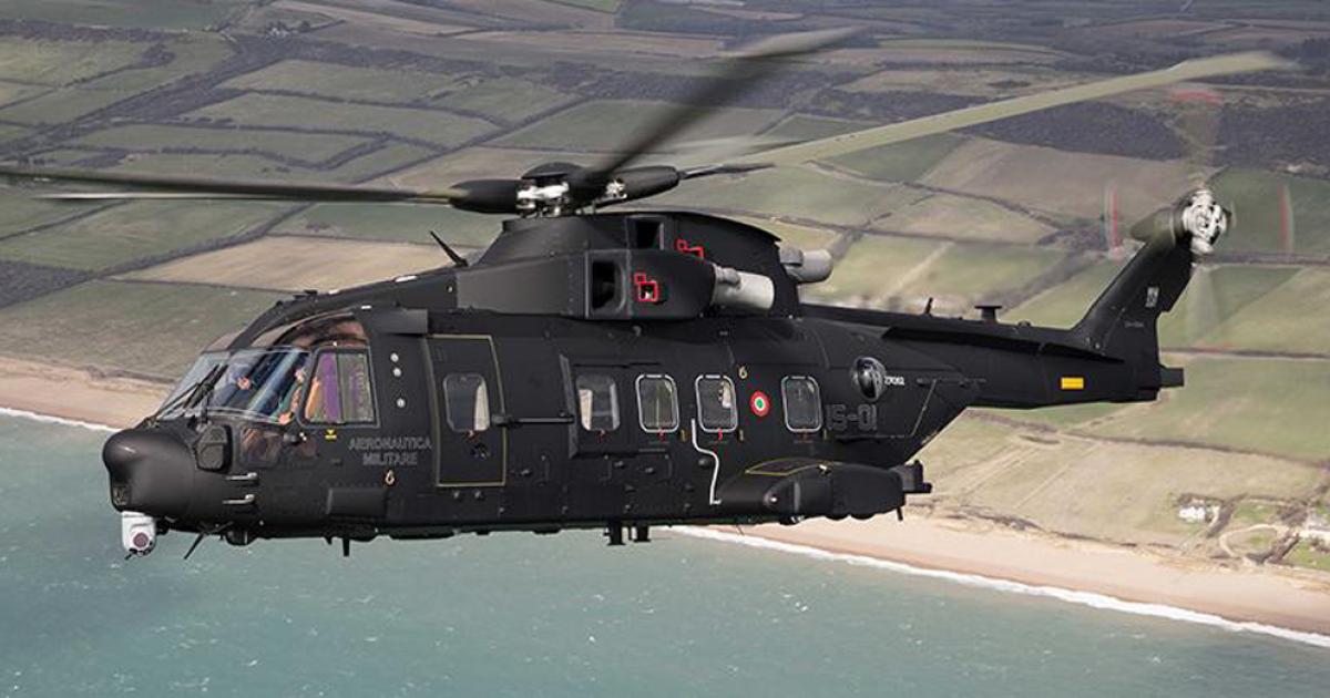 Italy uses the AW101 for a variety of roles. This is the air force's CSAR variant. (photo: Leonardo)