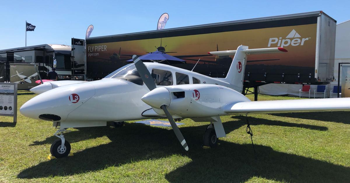 L3 will take up to 240 Piper Archer TX piston singles and Seminole twins (seen here) for its airline academy pilot training centers. (Photo: Chad Trautvetter/AIN)
