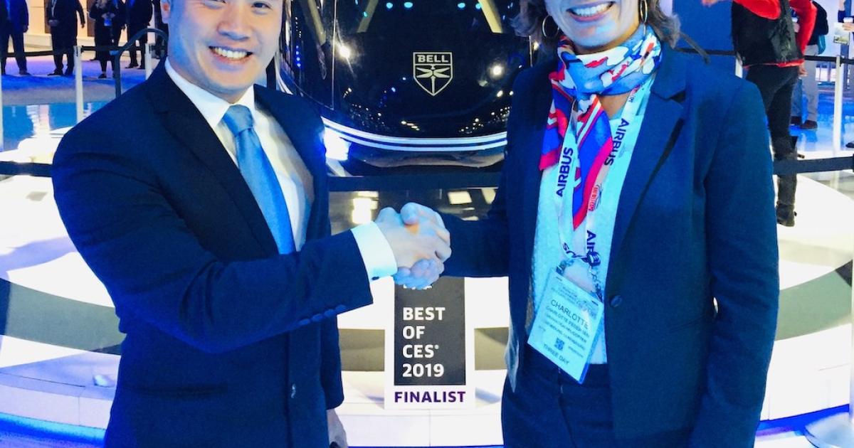 PhilJets Group chairman Thierry Tea, left, and Luxaviation Helicopters CEO Charlotte Pedersen. (Photo: Luxaviation Helicopters)