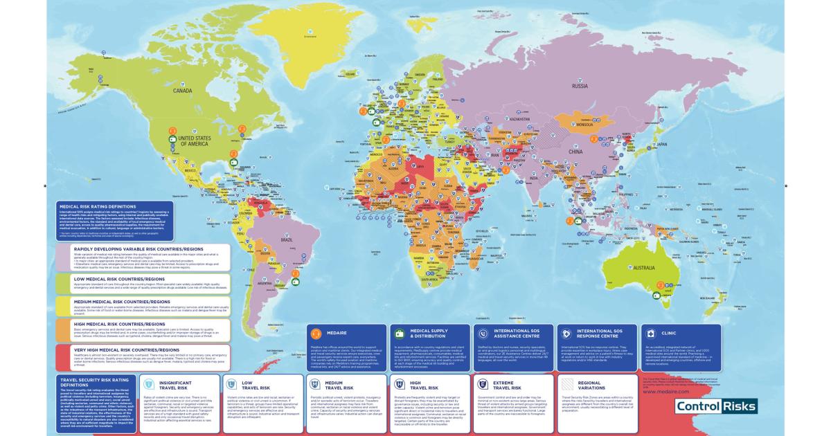MedAire's Travel Risk Map 2019