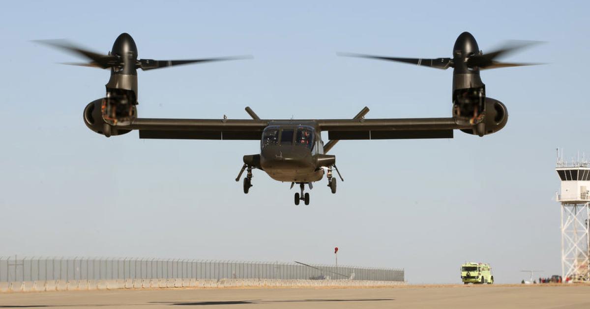 Bell's V-280 Valor tiltrotor is a contender for the U.S. Army's FVL project.