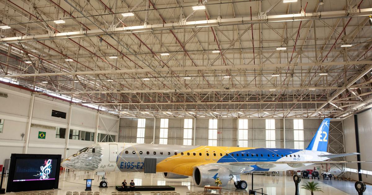 On April 15, Embraer secured approvals for its E195-E2 from authorities in Brazil, the U.S., and Europe. (Photo: Embraer)
