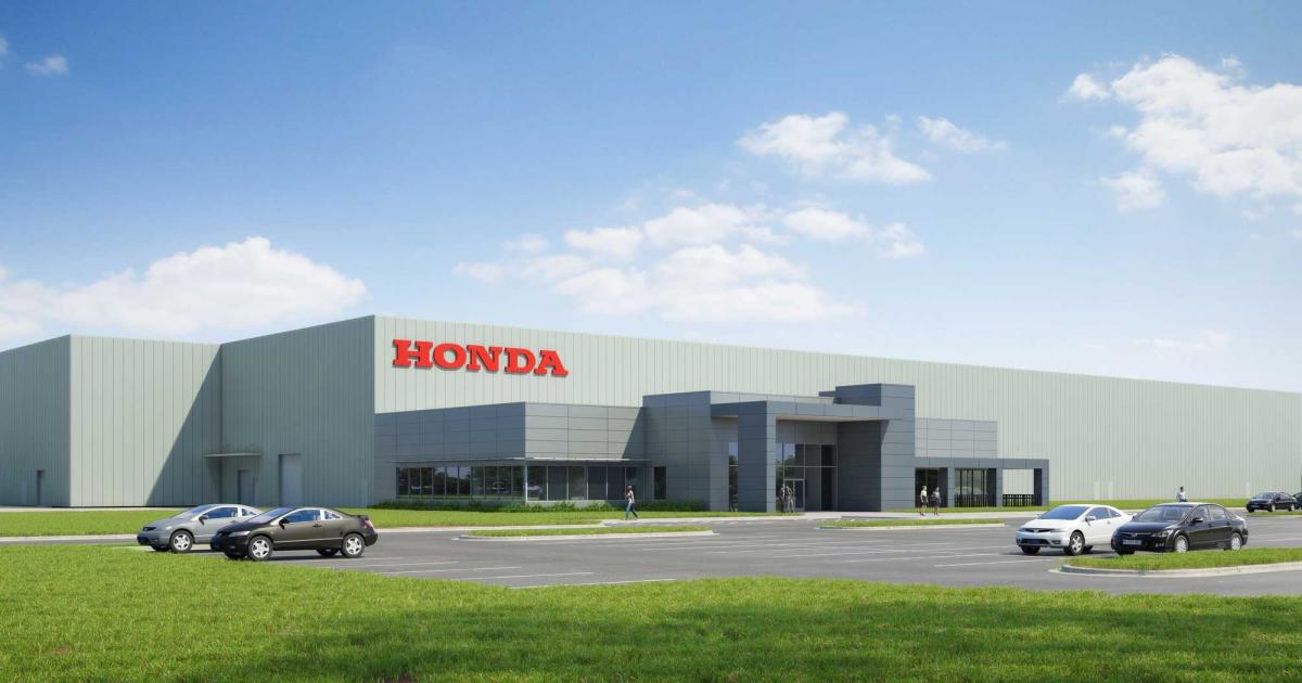 A rendering of the expansion of Honda Aircraft's Greensboro, North Carolina facility. 