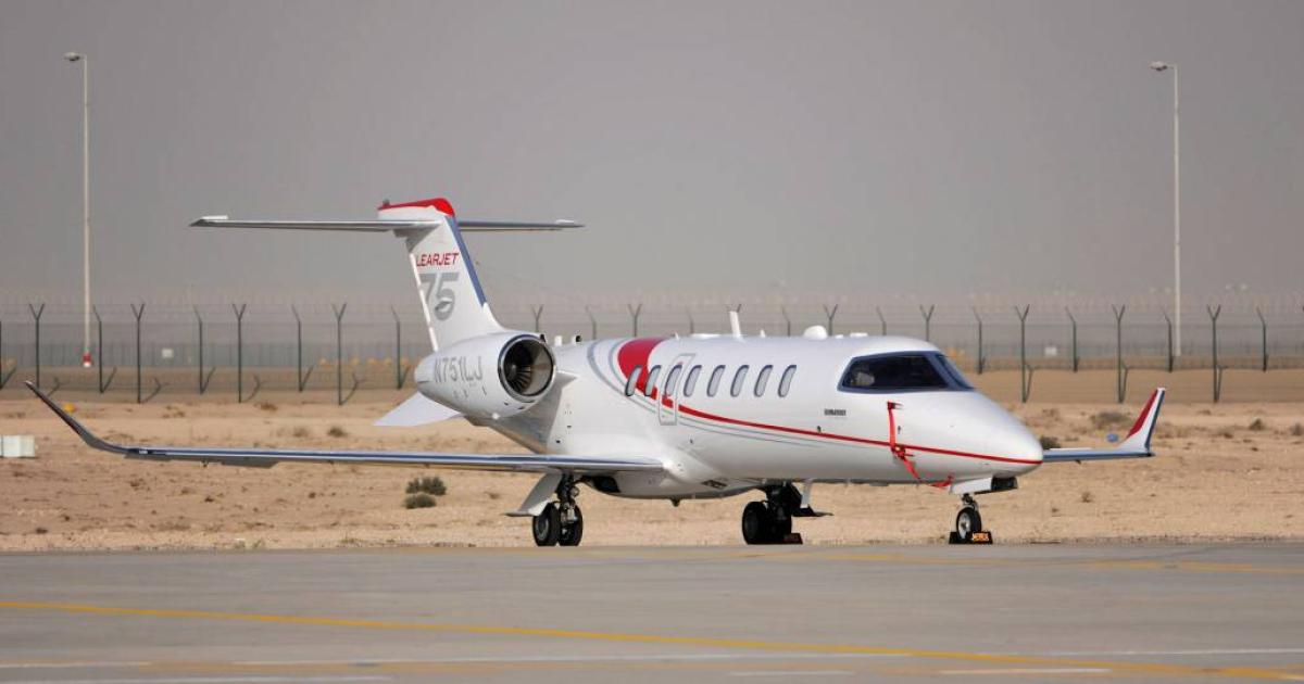 Bombardier's sale of five Learjet 75s comes as the company has recently invested in avionics upgrades and in lengthened maintenance intervals for the light jet. (Photo: Mark Wagner/AIN)