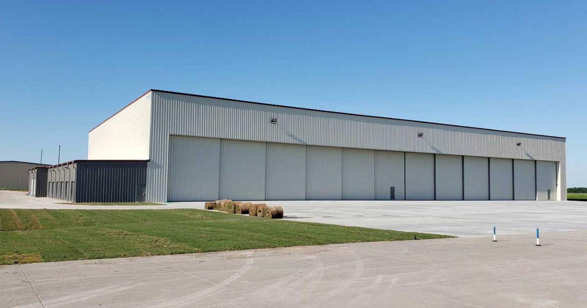 McKinney National Airport's newest hangar, at 40,000 sq ft, the largest on the field, is now operational. Capable of sheltering a quartet of G550s, it represents the first phase of a $16 million development project by the airport, which will culminate in a new FBO terminal this October.