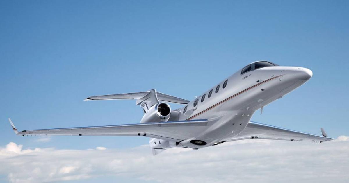 Fractional flights, such as this NetJets Phenom 300, helped drive the 1.8 percent improvement in business aviation activity overall in April. (Photo: NetJets).