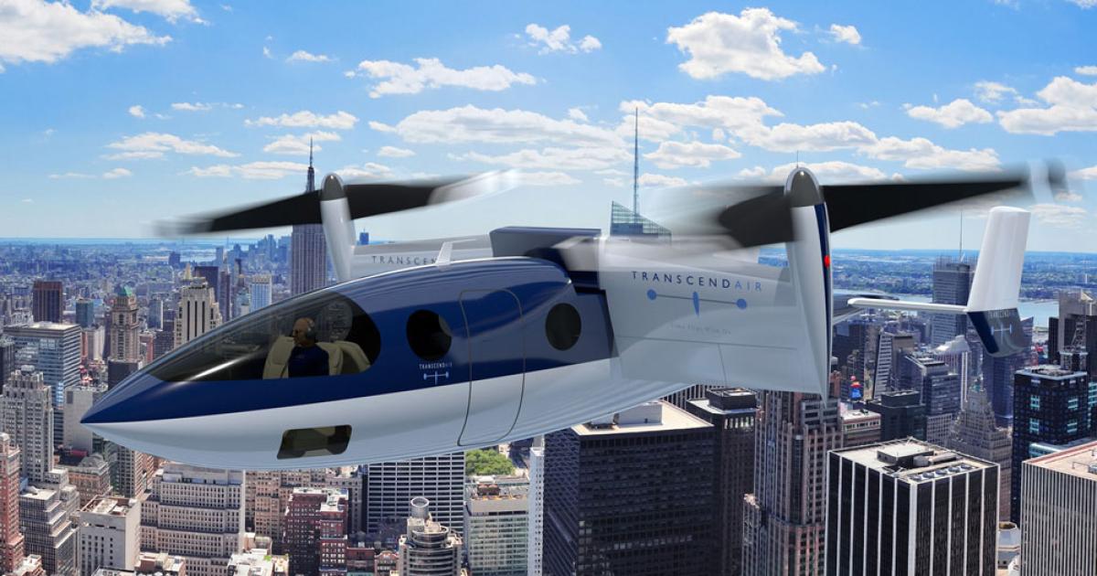 By 2024 Transcend plans to be flying its Vy 400 VTOL aircraft around several U.S. cities. It is partnering with Lily Helipads on vertiports for its aircraft.