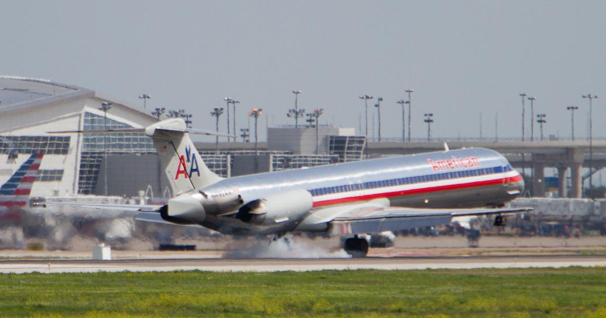 An American Airlines MD-80 lands at Dallas-Fort Worth International Airport. (Photo: Flickr: <a href="http://creativecommons.org/licenses/by/2.0/" target="_blank">Creative Commons (BY)</a> by <a href="http://flickr.com/people/grantwickes" target="_blank">Grant Wickes</a>)