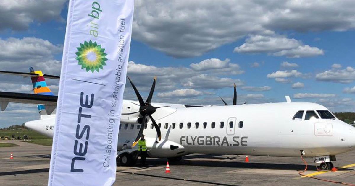 Sweden’s Braathen Regional Airline has set a goal of fossil-free operations by 2030. Its fleet of ATR turboprops has begun using sustainable fuels supplied by Neste.