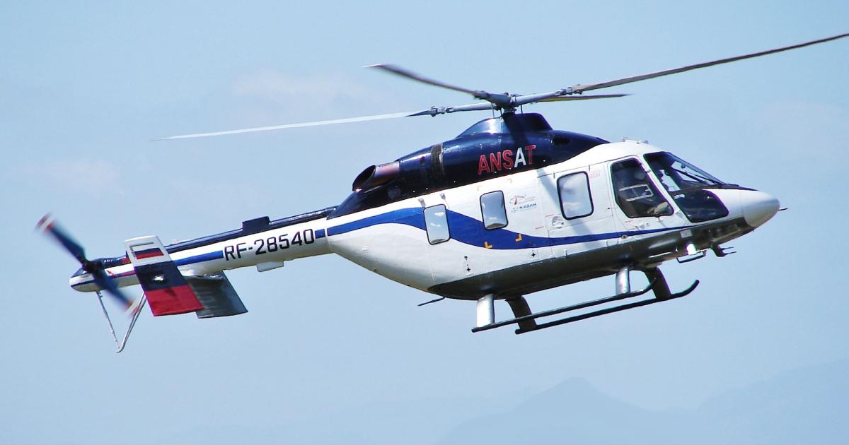 The Russian Helicopters Ansat is classed as a light twin, but appears more like a medium-size model.