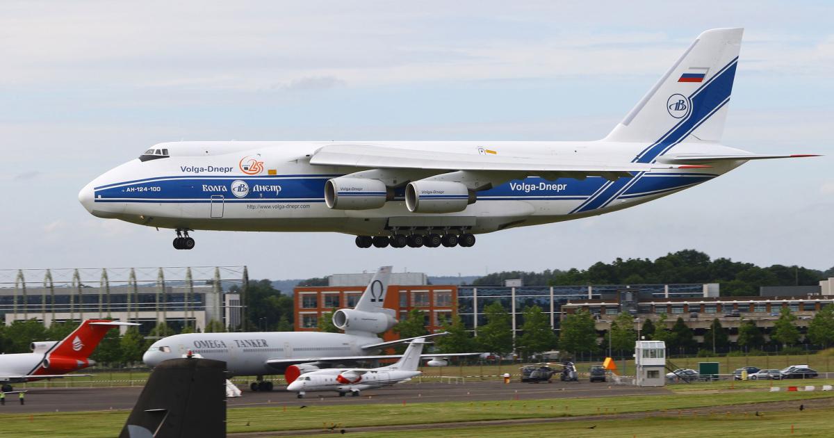 As the operator of Antonov’s mammoth An-124, Volga-Dnepr cornered the market for many oversize cargo missions. Among its customers is Lockheed Martin, which contracted the giant freighter to carry a full-size mockup of its F-35 fighter to airshows.