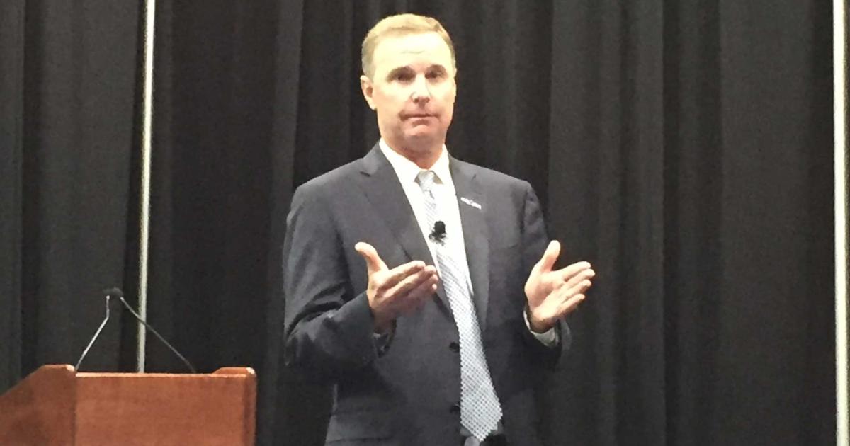 NBAA president and CEO Ed Bolen described the industry's labor shortage as a clear challenge and advised members to be proactive in helping expose new prospective talent to the benefits it has to offer. (Photo: Curt Epstein)