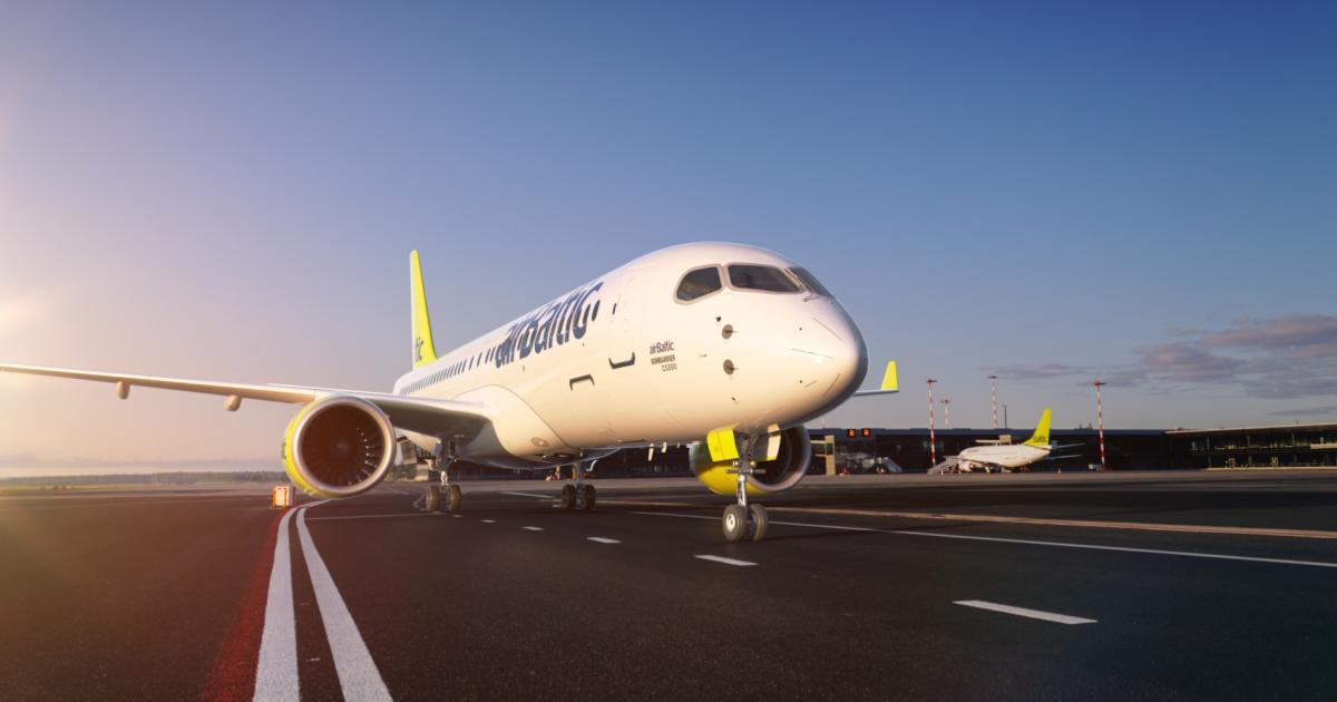Air Baltic served as the launch operator for the CS300, now called the Airbus A220-300, and holds the bulk of the European order book for the type. (Image: Air Baltic)