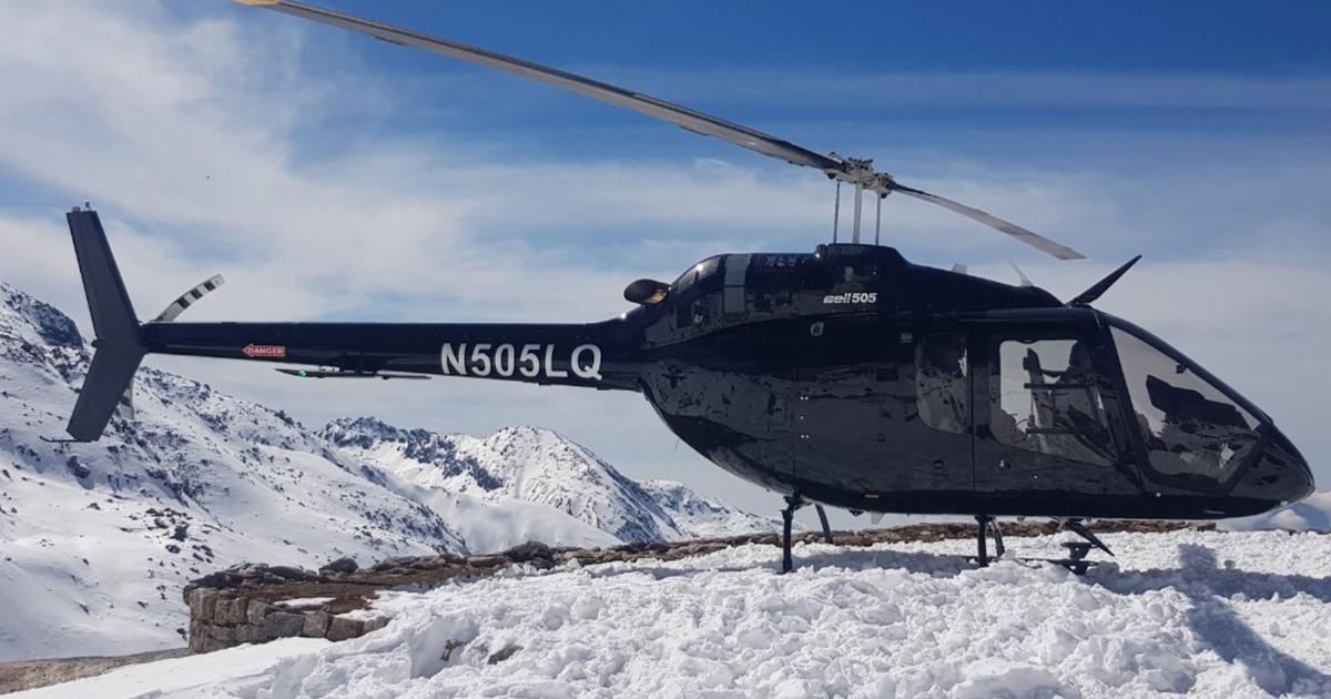 Bell recently demonstrated the high-altitude capabilities of the 505 Jet Ranger X during flight testing in Nepal, performing various takeoffs and landings at density altitudes between 18,000 and 18,500 feet. (Photo: Bell)