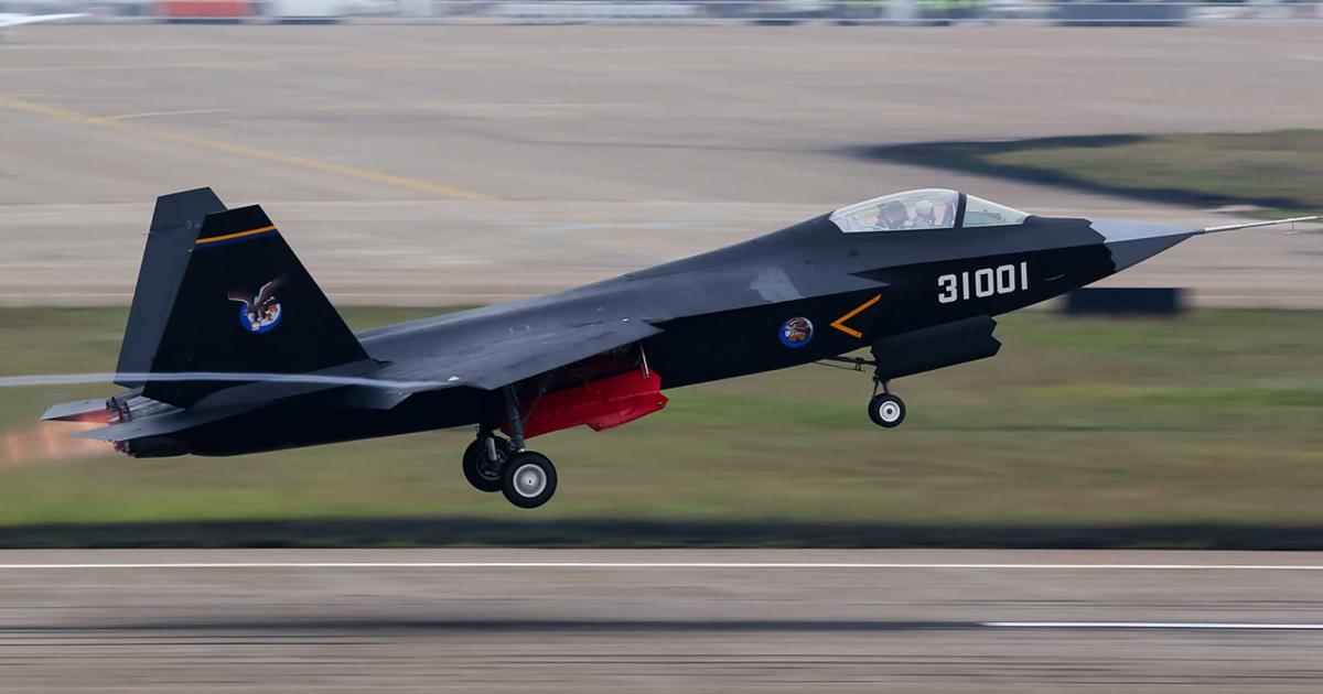 The PRC’s stealth-like fighter, the Shenyang FC-31 at Air Show China 2014.