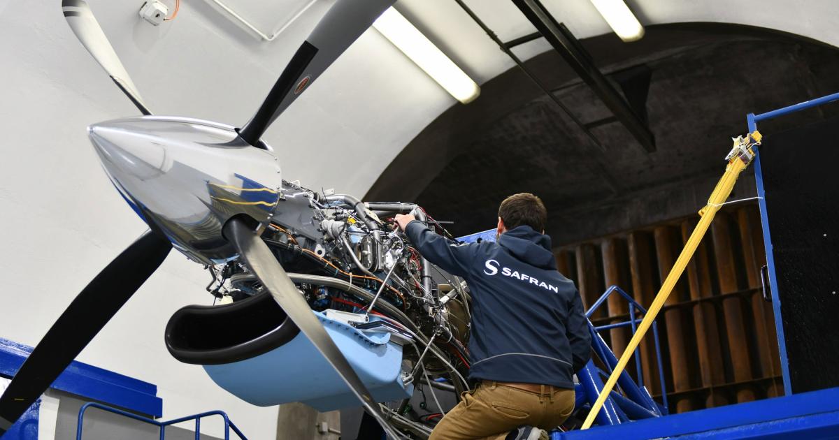 Safran Helicopter Engines made the first ground run of its Tech TP turboprop technology demonstrator engine on June 12 at its facility in Tarnos, France. (Photo: Safran/Remy Bertrand)