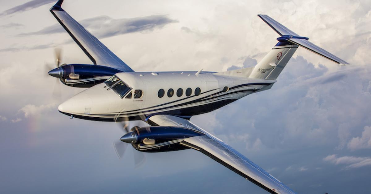 Turboprops, like this Beechcraft King Air 250, are the "sweet spot" for Textron Aviation's aircraft sales in Latin America. (Photo: Textron Aviation)
