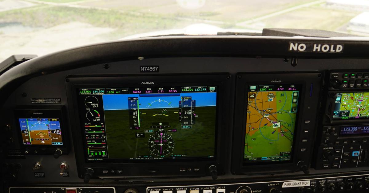 The 10.6-inch Garmin G3X Touch display is the heart of this Grumman Tiger’s instrument panel, it looks much more modern and adds sophisticated new capabilities. 