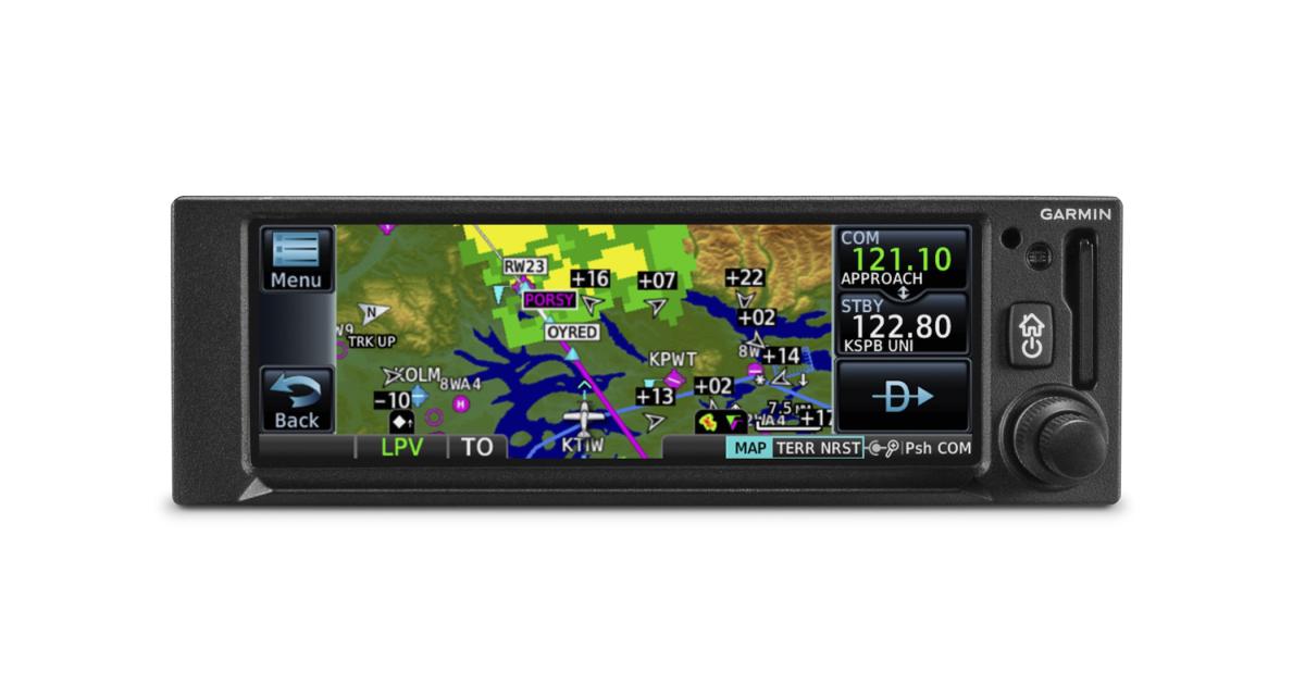 Garmin's latest GPS/comm is aimed at certified aircraft of less than 6,000 pounds mtow as well as the experimental market. It combines the company's latest GPS architecture with a modern comm radio in a standard-size package.