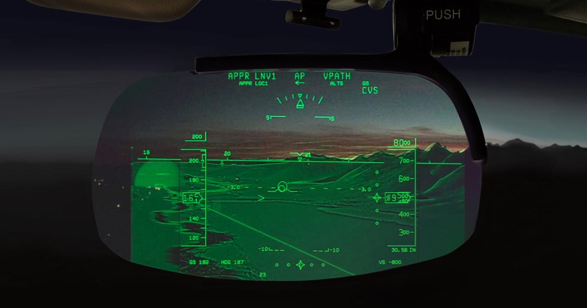 The head-up display with combined vision is a key Collins Aerospace product.
