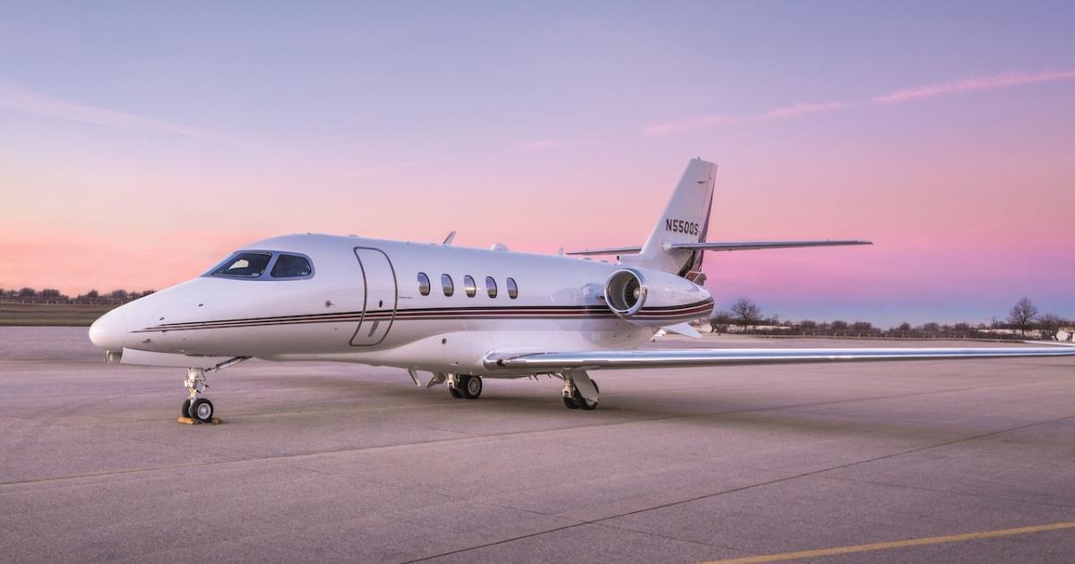 Fractional midsize-jet operations saw the biggest increase in North America in June, up 10.8 percent, according to Argus. That increase was one of the few in the month and came as fractional ownership provider NetJets celebrated accepting its 100th Citation Latitude into its midsize jet fleet. (Photo: NetJets)