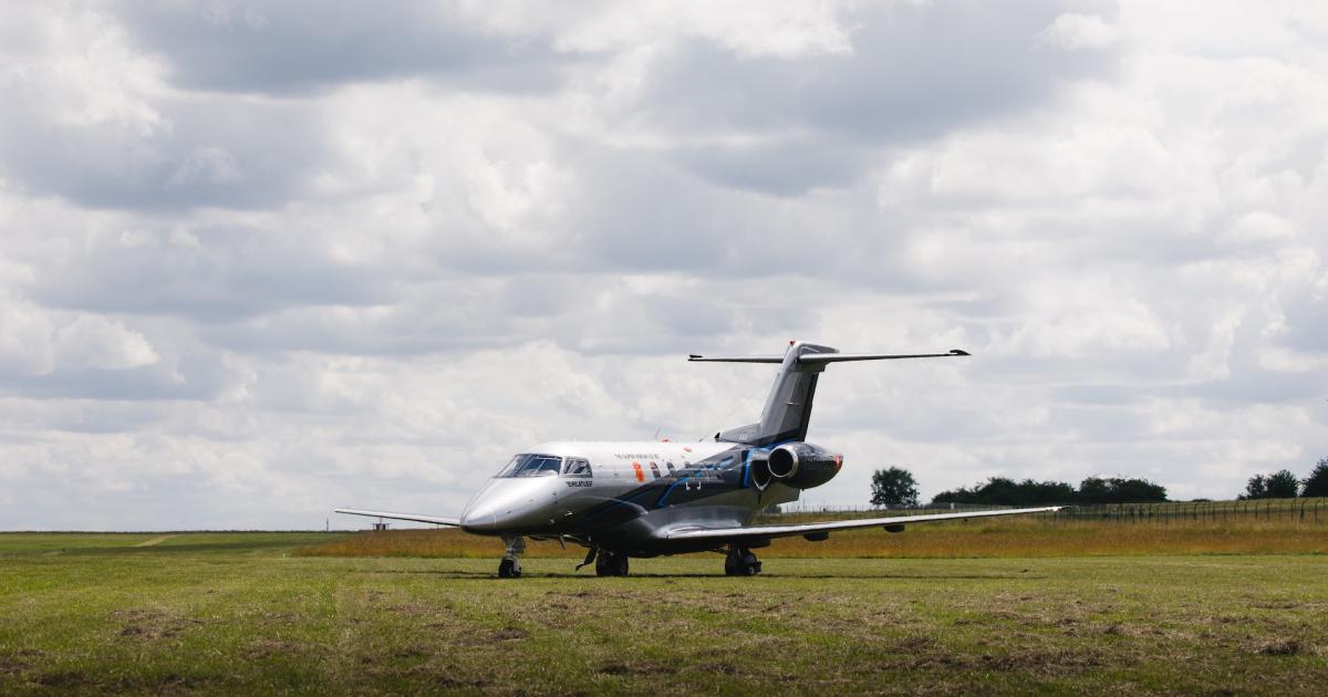 The Pilatus PC-24 became the first business jet to land on Goodwood Aerodrome's grass strip when it arrived for this week's Festival of Speed show.