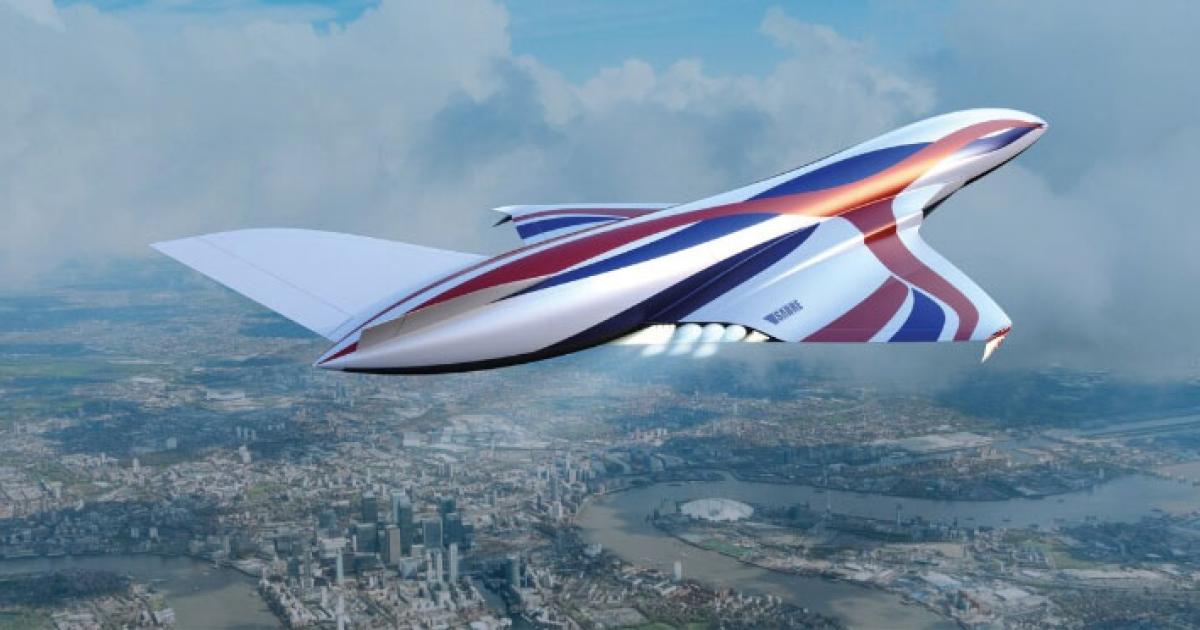 Reaction Engines released this concept of its hypersonic aircraft.