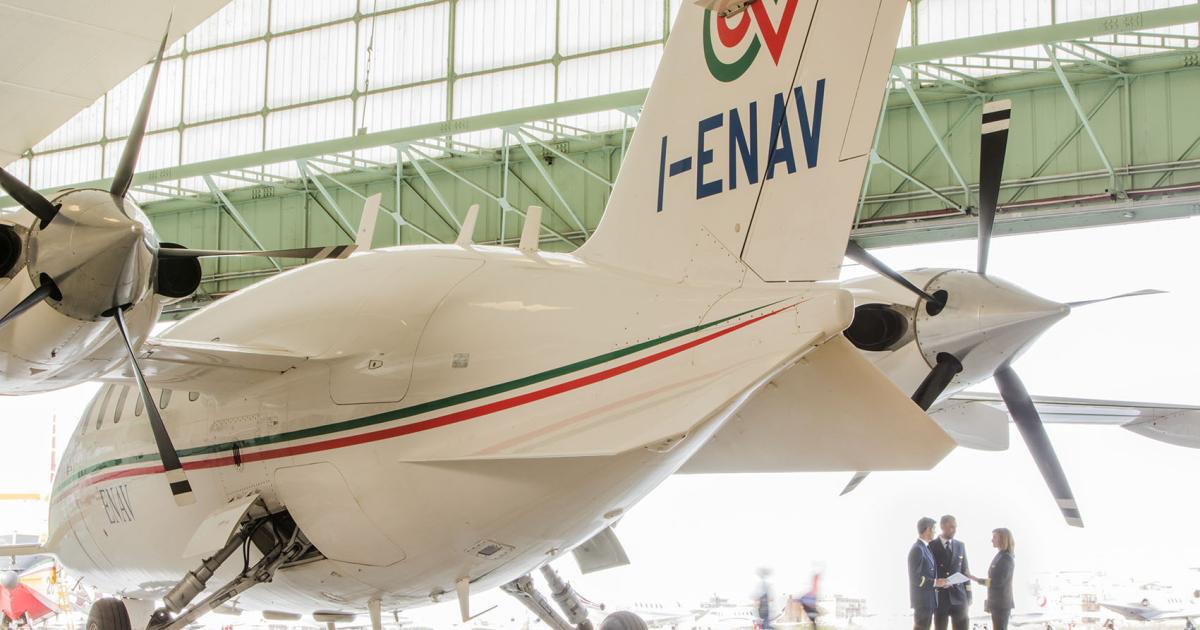 The contract with Italian air navigation services provider ENAV for Avanti II support is another important step for Piaggio, which seeks to get on stronger footing as it searches for a buyer. (Photo: Piaggio Aerospace)