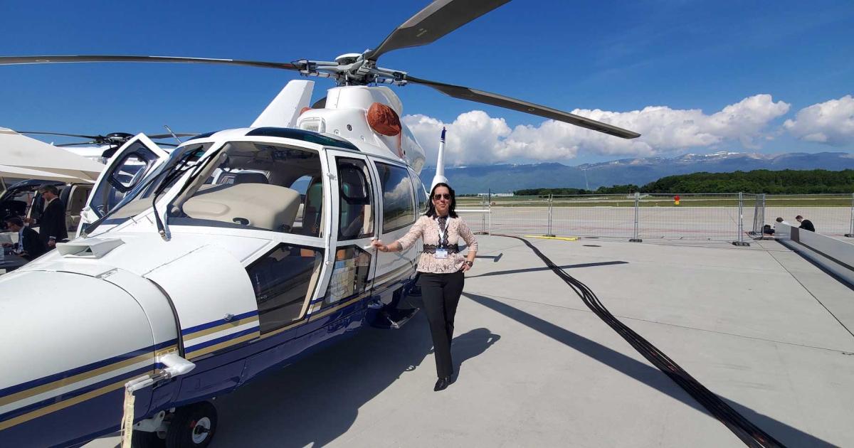 Valerie Pereira set up AeroAsset earlier this year with two former AvPro colleagues. Their latest quarterly helicopter market report was released during LABACE.